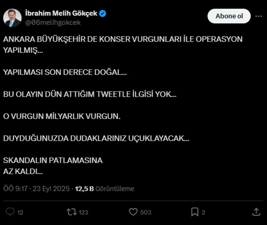     Bombayı paylaştıktan sonra operasyon operasyonları! Aynı soru akla geldi: Melih Gökçek ABB operasyonunu önceden bildirdi mi? 3
