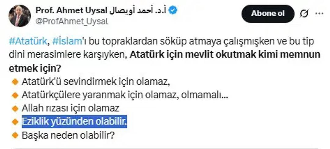 İstanbul Üniversitesi'ndeki bir profesörün tepkisine yol açan 10 Kasım tarihli yorum: Önce paylaşıldı, sonra silindi 2